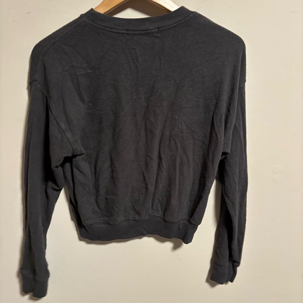 Spiritual Gangster Dark Gray The Light Malibu Crew Neck Sweater- Size XS - Picture 7 of 11